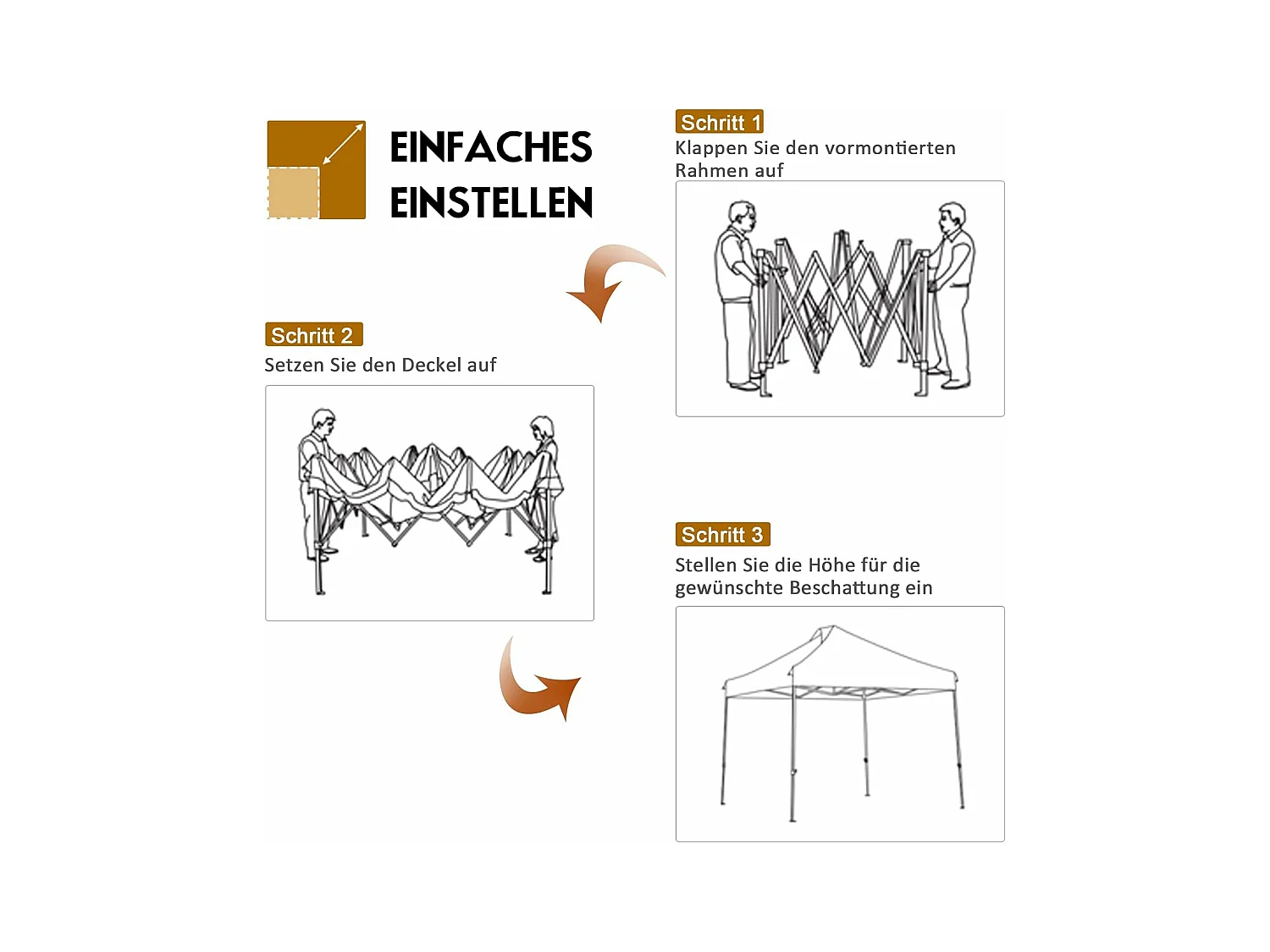 3 x 3 m paviljoen, vouwpaviljoen, winterbestendig, uv-bescherming 50+, in hoogte verstelbaar tuinpaviljoen,voor tuin, bruiloft, feest,AB92870