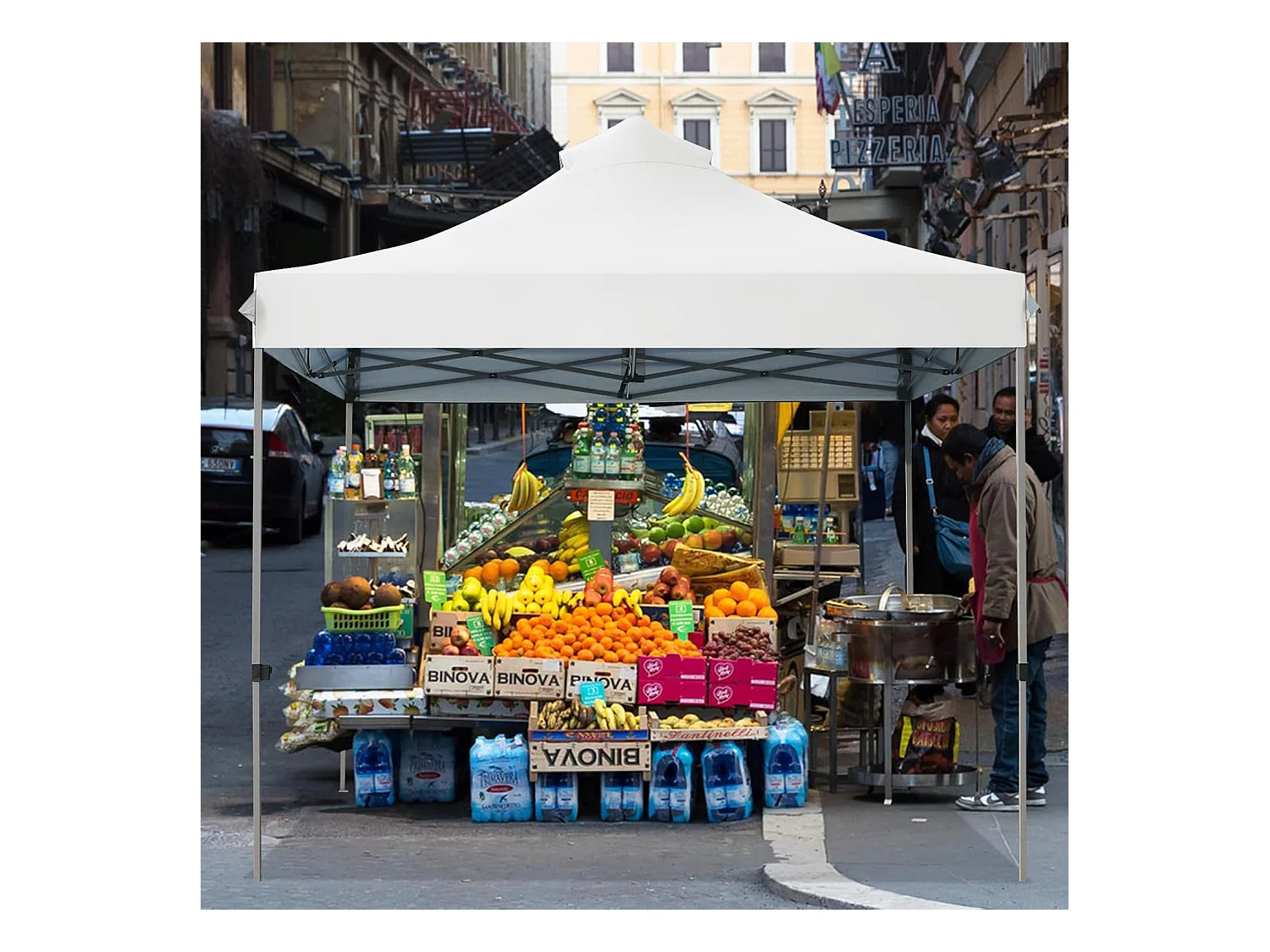 3 x 3 m paviljoen, vouwpaviljoen, winterbestendig, uv-bescherming 50+, in hoogte verstelbaar tuinpaviljoen,voor tuin, bruiloft, feest,AB92870