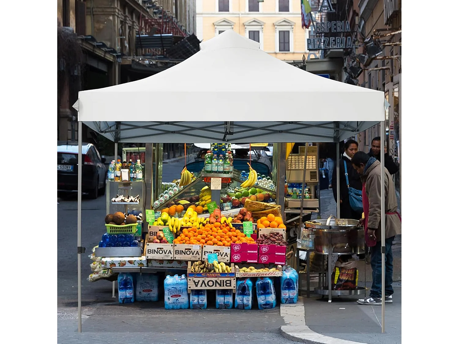 3 x 3 m paviljoen, vouwpaviljoen, winterbestendig, uv-bescherming 50+, in hoogte verstelbaar tuinpaviljoen,voor tuin, bruiloft, feest,AB92870