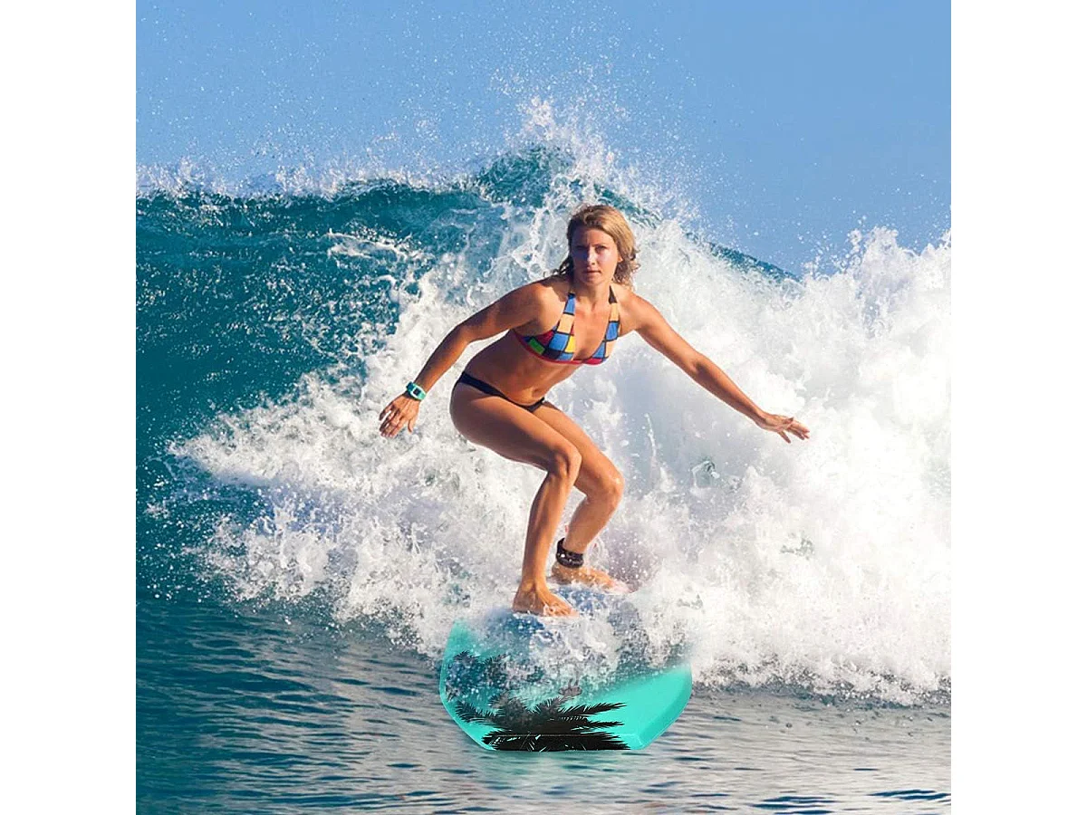 Bodyboard, zwemplank, surfplank, voor kinderen, surfboard, sup-board (94 x 47 x 5,5 cm, groen)AB5078