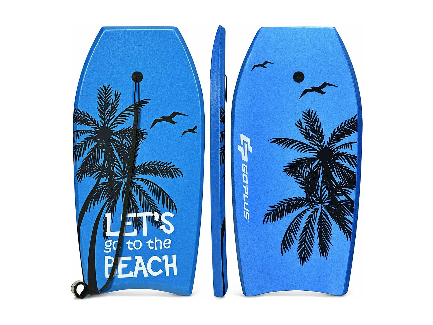 Bodyboard, zwemplank, surfplank, kinderen en volwassenen, surfboard, sup-board 104x51x6cm (blauw en zwart)AB92448