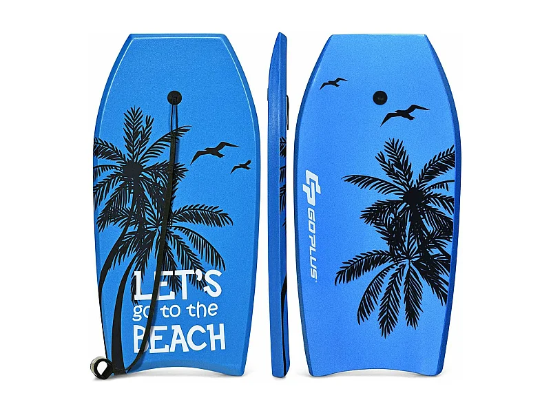 Bodyboard, zwemplank, surfplank, kinderen en volwassenen, surfboard, sup-board 104x51x6cm (blauw en zwart)AB92448