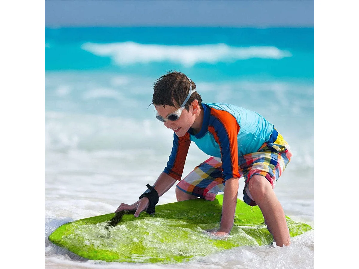 Bodyboard, zwemplank, surfplank, voor kinderen en volwassenen, surfboard, sup-board 104x51x6cm (groen en blauw)AB92474