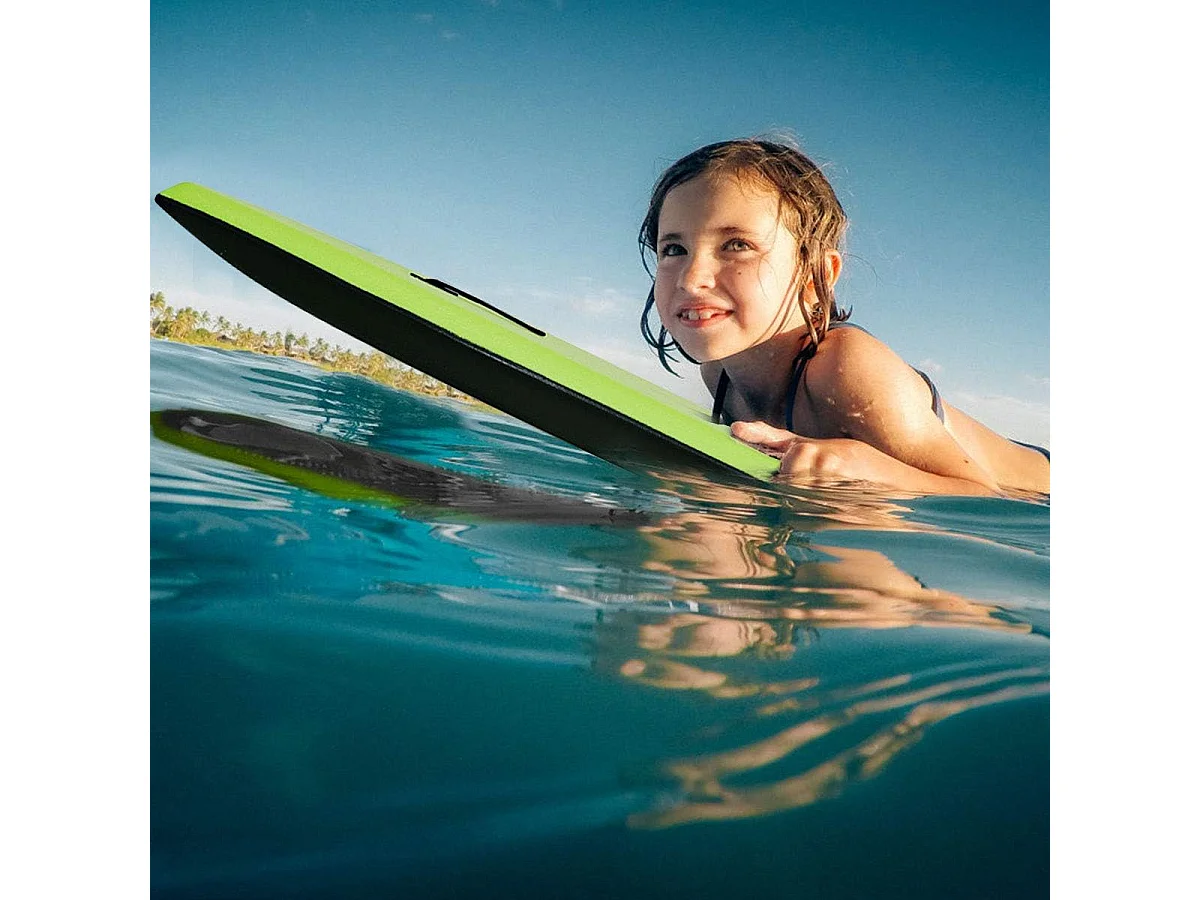 Bodyboard, zwemplank, surfplank, voor kinderen en volwassenen, surfboard, sup-board 104x51x6cm (groen en blauw)AB92474