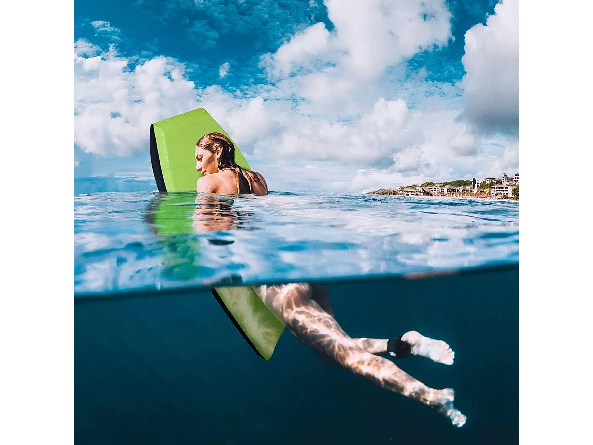 Bodyboard, zwemplank, surfplank, voor kinderen en volwassenen, surfboard, sup-board 104x51x6cm (groen en blauw)AB92474