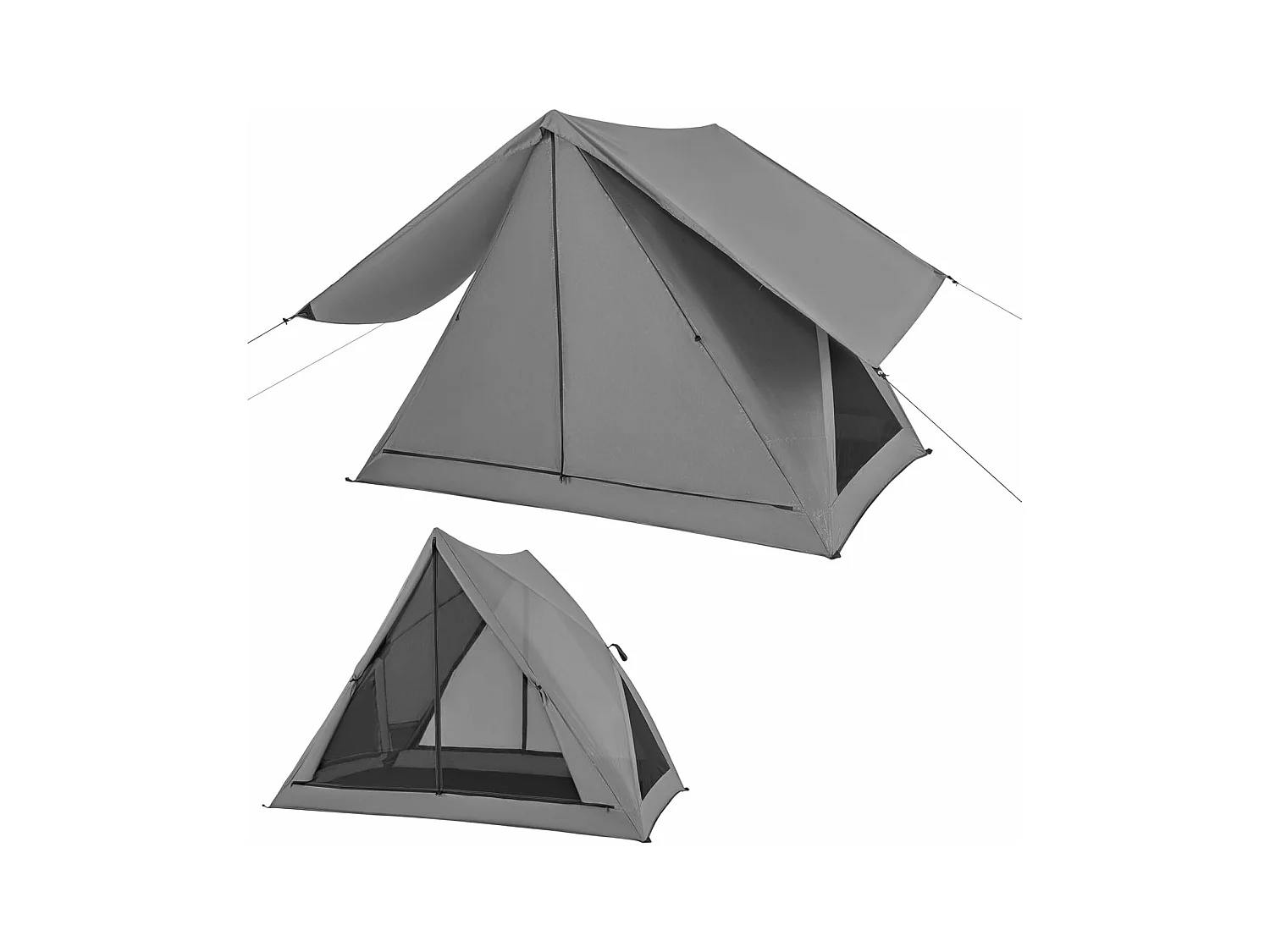 Pop-up tent voor 2-3 personen,360 graden,eenzijdig doorzichtige familietent, campingtent met regenbescherming,voor trekking, kamperenZB33929