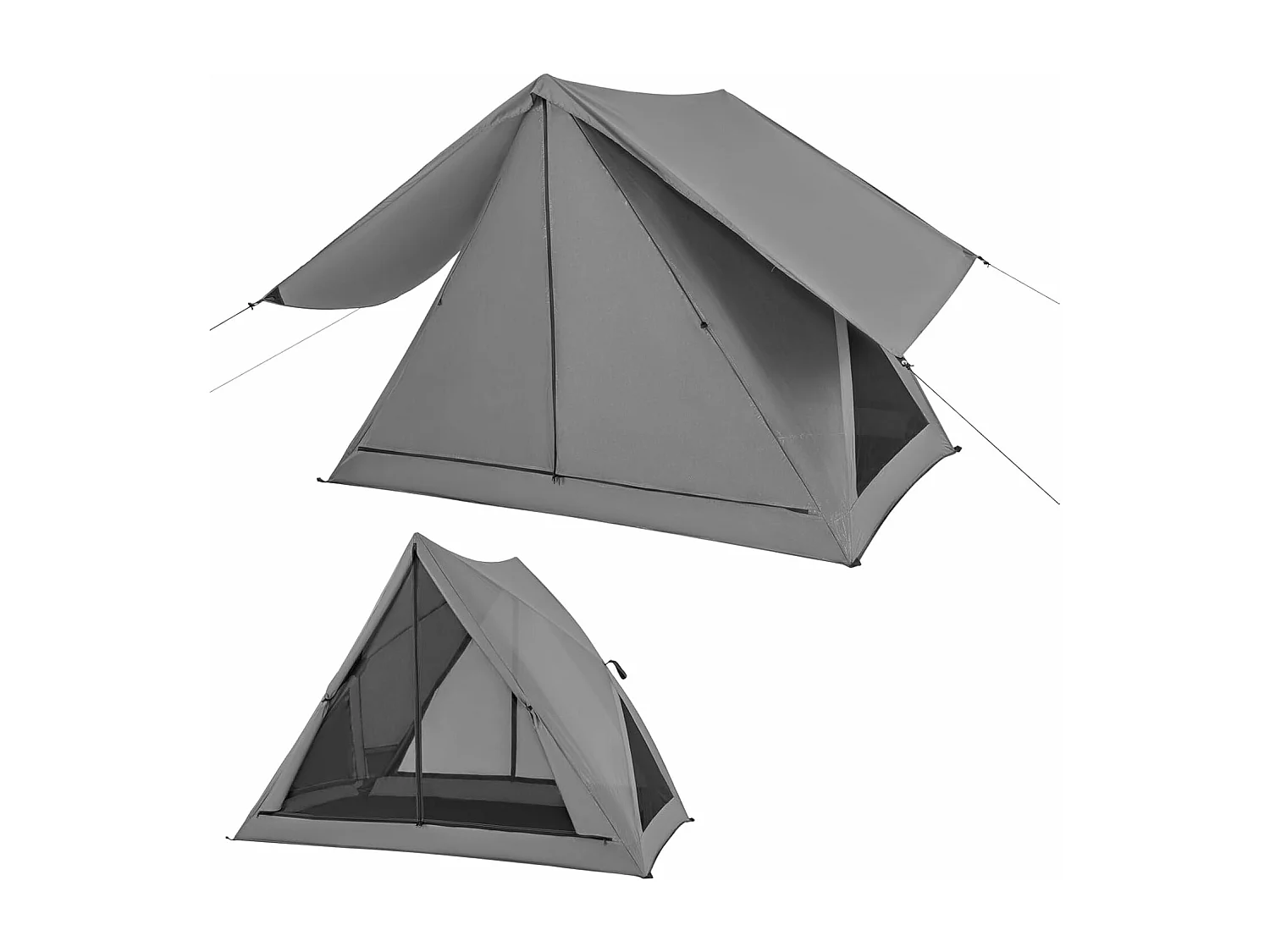 Pop-up tent voor 2-3 personen,360 graden,eenzijdig doorzichtige familietent, campingtent met regenbescherming,voor trekking, kamperenZB33929