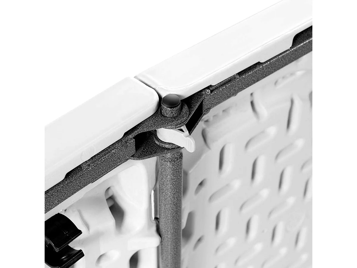 Buffettafel inklapbaar, 153 x 74 cm, klaptafel met draaggreep, partytafel, campingtafel van kunststof, tuintafel voor tuin, terras en balkon