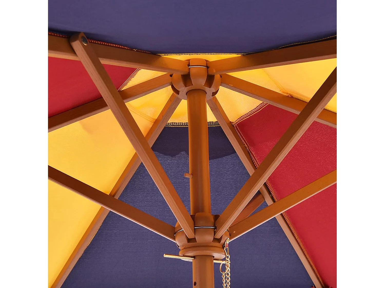 Kinderzitgroep met parasol, kinderzitset van massief hout, picknicktafel, zitgroep buiten, tuinmeubelen voor buiten, kleurrijk
