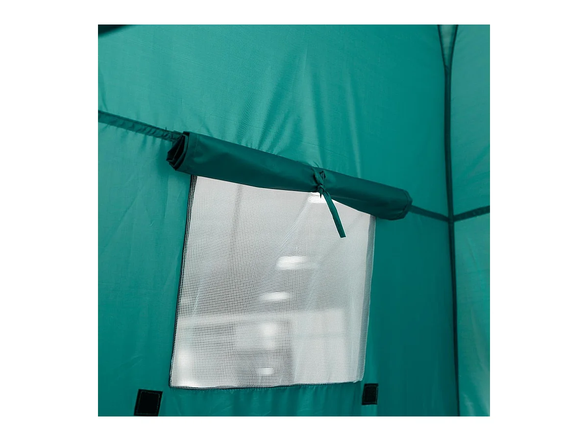 Pop-up Douchetent, toilettent, omkleedtent, bijzettent, campingtent, trekkingtent, strandtent met venster, 190 x 120 x 120 cm (groen) ZB33310