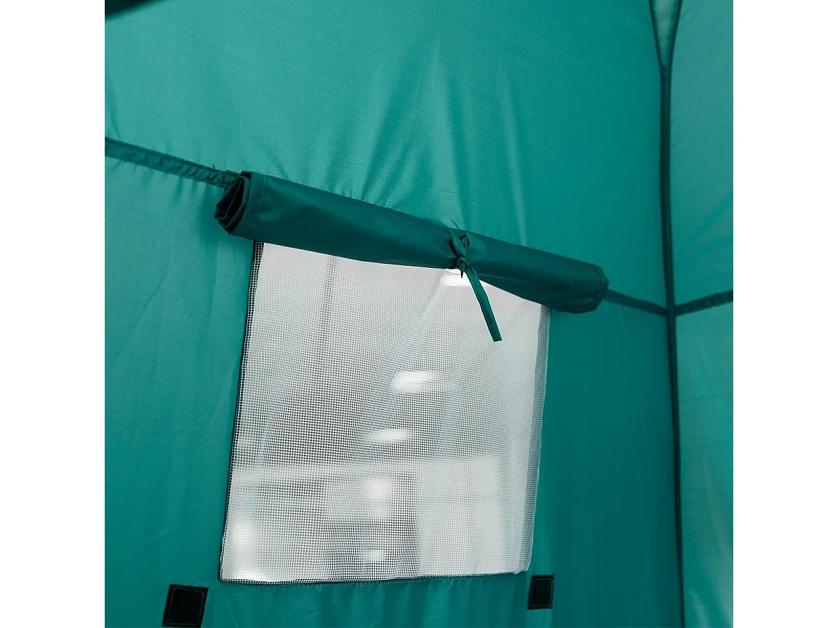 Pop-up Douchetent, toilettent, omkleedtent, bijzettent, campingtent, trekkingtent, strandtent met venster, 190 x 120 x 120 cm (groen) ZB33310