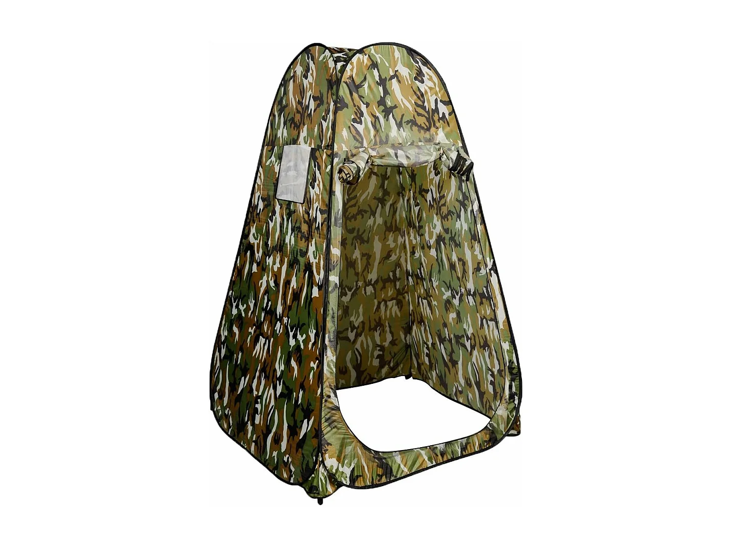Pop-up Douchetent, toilettent, omkleedtent, bijzettent, campingtent, trekkingtent, strandtent met venster, 190x120x120 cm (camouflage) ZB33310