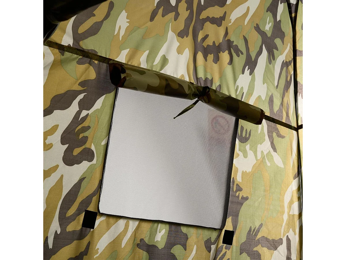 Pop-up Douchetent, toilettent, omkleedtent, bijzettent, campingtent, trekkingtent, strandtent met venster, 190x120x120 cm (camouflage) ZB33310
