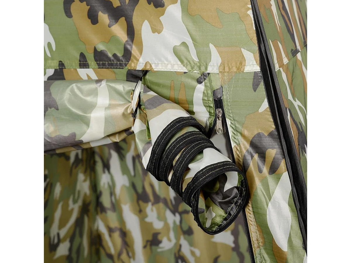 Pop-up Douchetent, toilettent, omkleedtent, bijzettent, campingtent, trekkingtent, strandtent met venster, 190x120x120 cm (camouflage) ZB33310