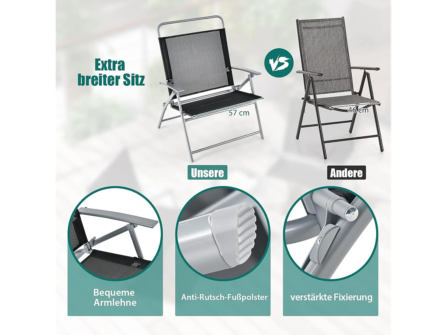 Bistrotafel met 2 stoelen, inklapbare balkonset, 3-delige tuinmeubelset, lage zithoogte, zitgroep, balkonmeubel, tuinmeubelen voor tuin, binnenplaats, balkon