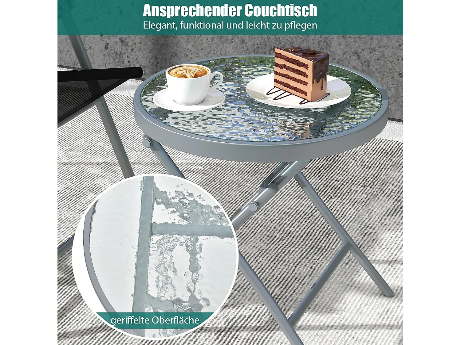 Bistrotafel met 2 stoelen, inklapbare balkonset, 3-delige tuinmeubelset, lage zithoogte, zitgroep, balkonmeubel, tuinmeubelen voor tuin, binnenplaats, balkon