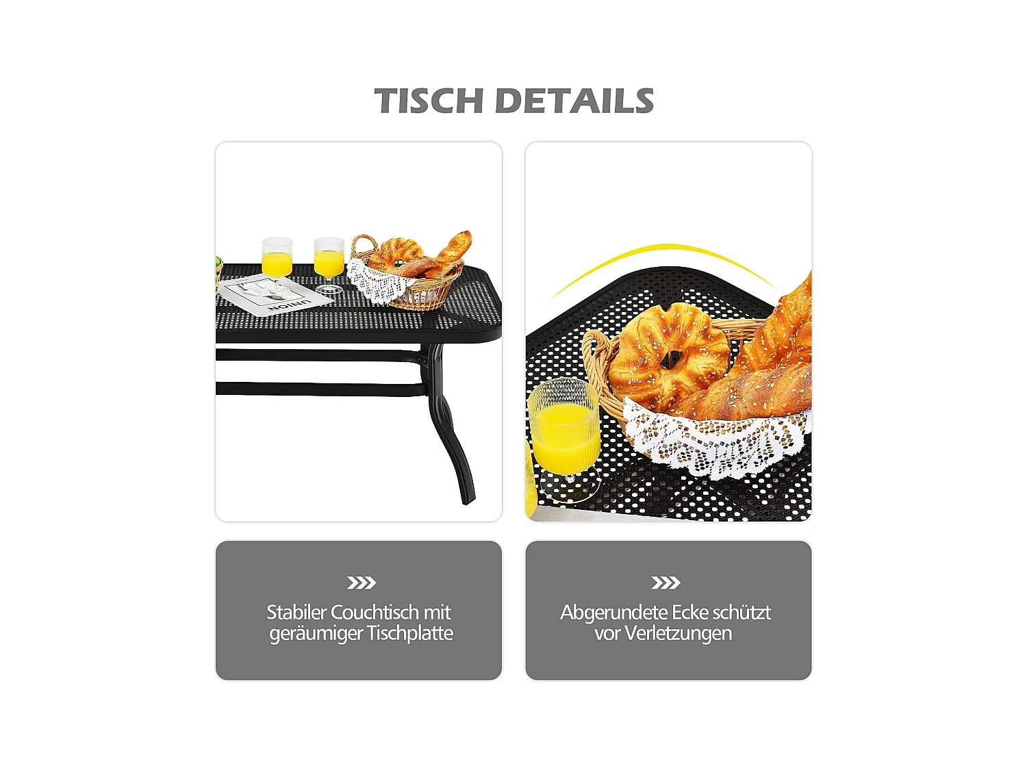 2-zits tuinbank met salontafel, zitbank met kussens, balkonmeubelset, tuinset, balkonset, zitgroep voor tuin, balkon, erf ZB32391