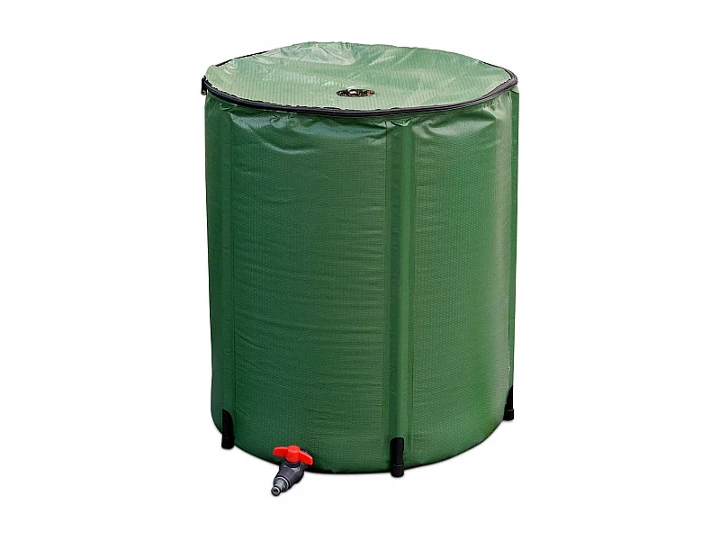 200 liter regenton met overloopventiel, opvouwbare regenwaterton, regenwatertank PVC, regenton waterreservoir, 60 x 60 x 70 cm