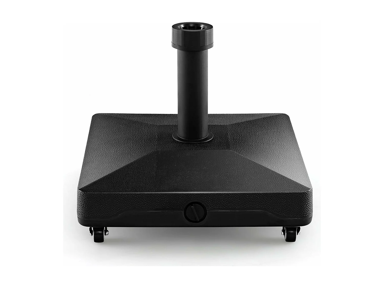 Parasolstandaard met wieltjes, parasolstandaard te vullen met water of zand, marktparaplustandaard voor parasolstangen van 32/48 mm