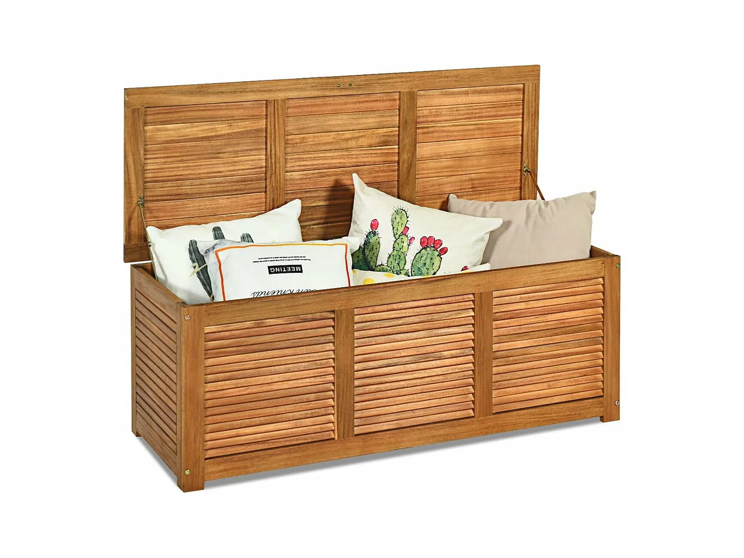 Tuinbox, acaciahout, opbergbox, kussenbox, tuinkist voor tuin, balkon, 120 x 45 x 45 cm