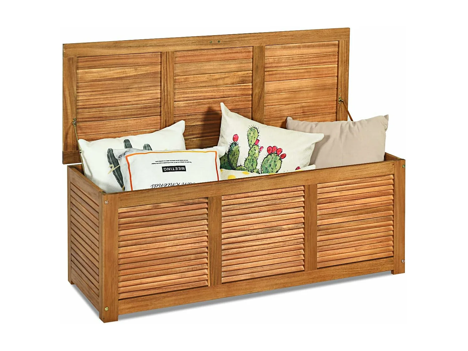 Tuinbox, acaciahout, opbergbox, kussenbox, tuinkist voor tuin, balkon, 120 x 45 x 45 cm