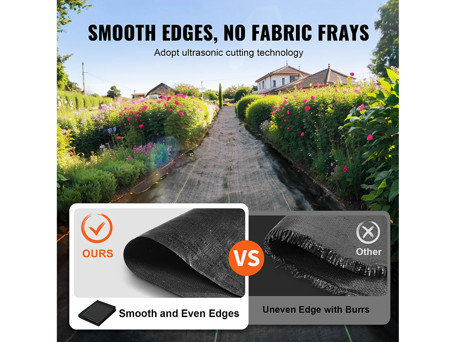 SucceBuy Onkruidbestrijdingsdoek 4 x 100 voet Zware Polypropyleen Geweven Tuinmat 110V