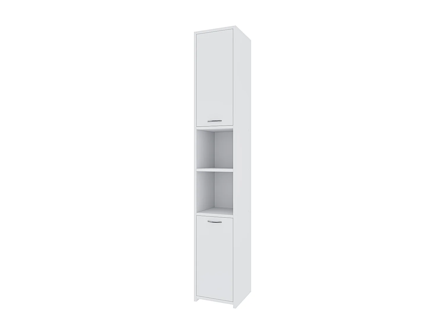 Armadio Armadietto Mobile Alto Bagno Multiuso Colonna 2 Ante 6 Ripiani Salvaspazio Mobiletto Asciugamani Ingresso Camera Letto 180x30x30 Cm Bianco