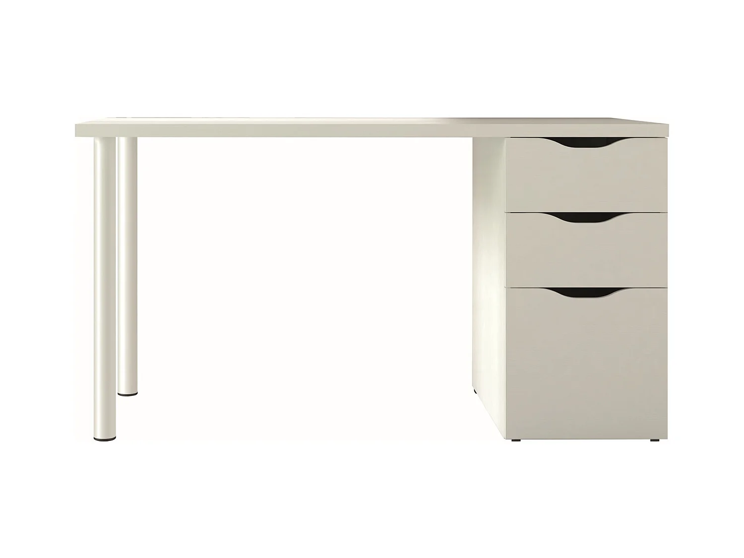 Scrivania con Cassetti Pamplona Scrittoio Mobile per Computer Desk da Ufficio Soggiorno Sala da Pranzo 138 x 74 x 60 cm Colore Bianco