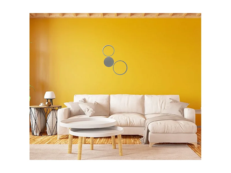 Pois-zilveren led-wandlamp