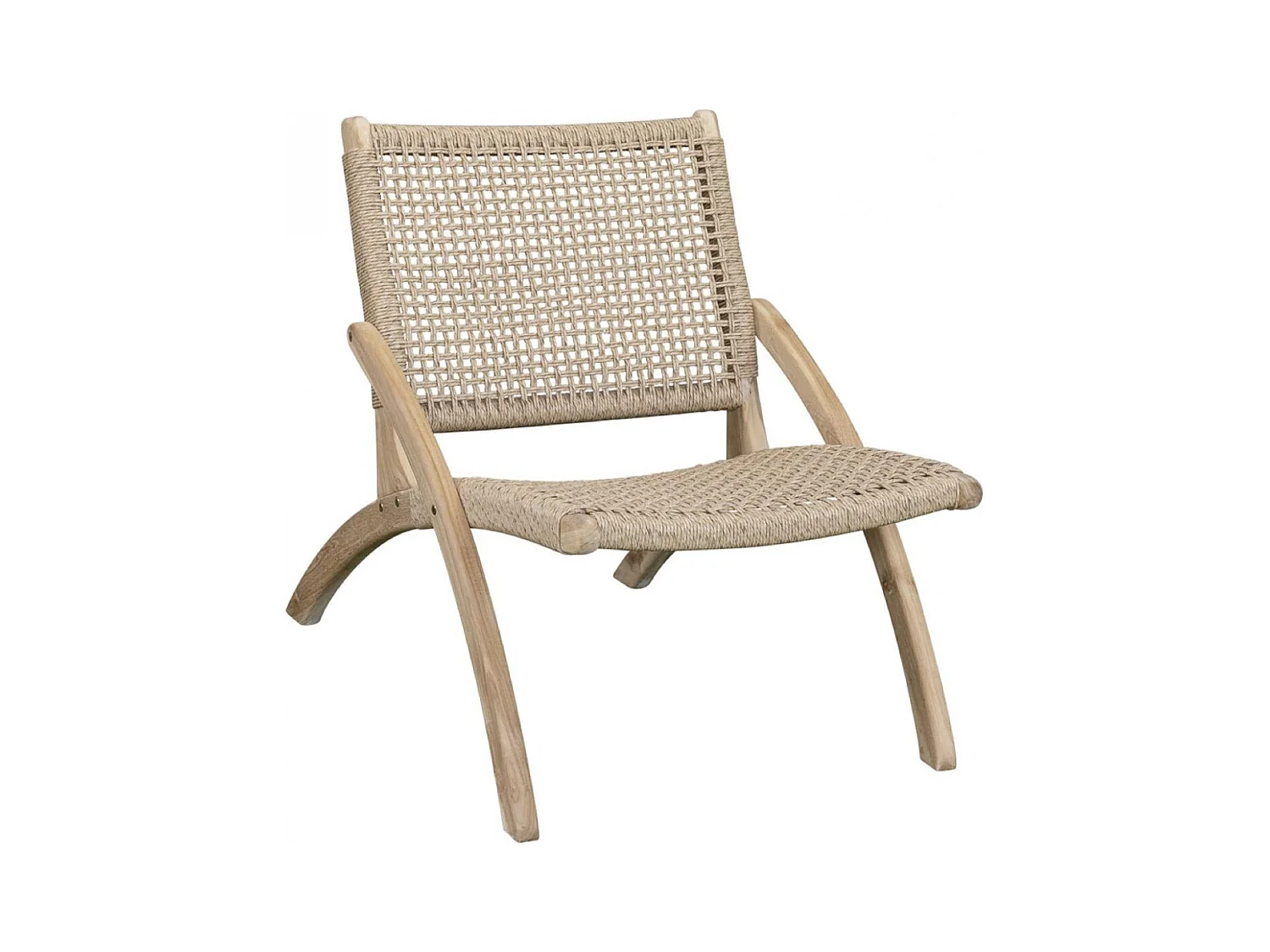 Fauteuil corde Corde Marron - Décoration d'Autrefois