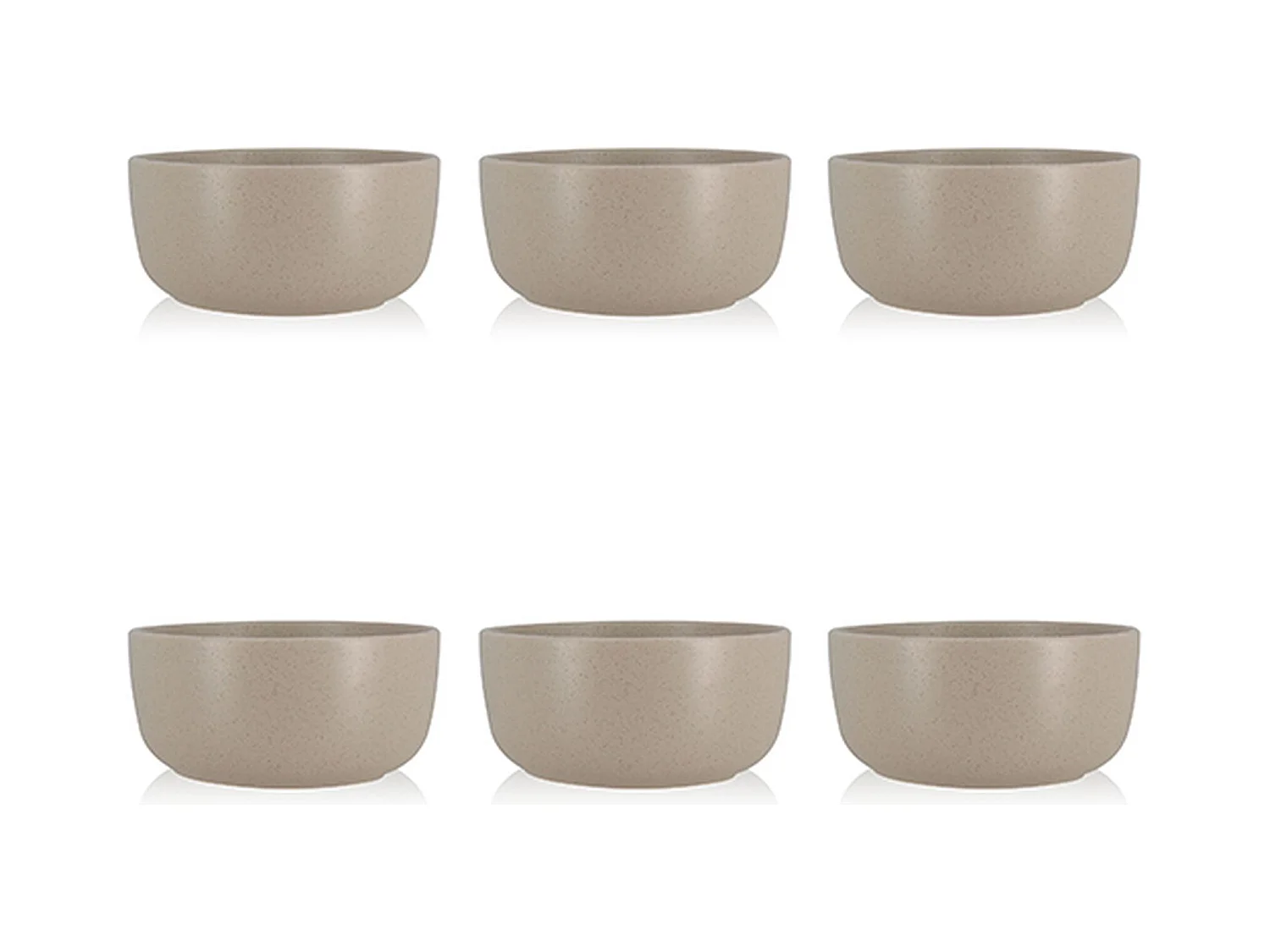 Novastyl - Lot 6 Assiettes Coupes Arita 15cm En Gres Gris