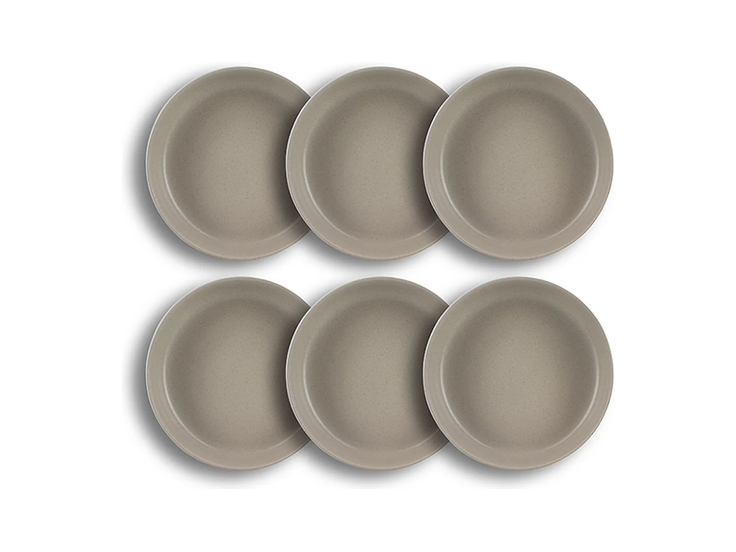 Novastyl - Lot 6 Assiettes Coupes Arita 20.5cm En Gres Gris