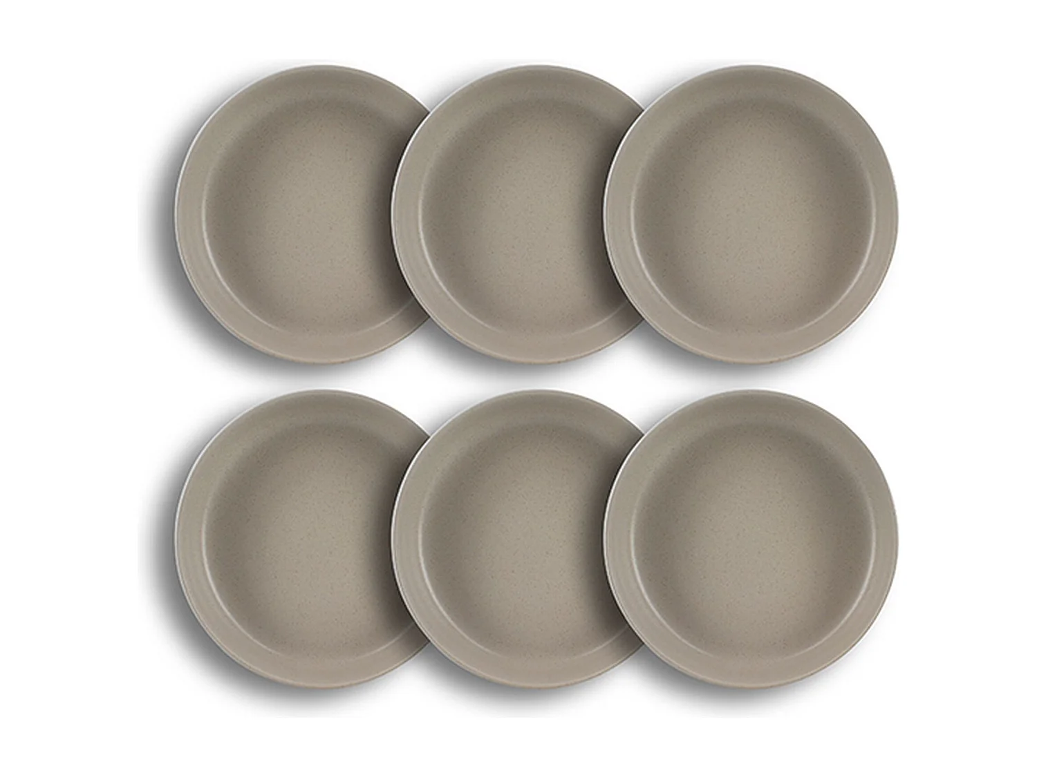 Novastyl - Lot 6 Assiettes Coupes Arita 20.5cm En Gres Gris