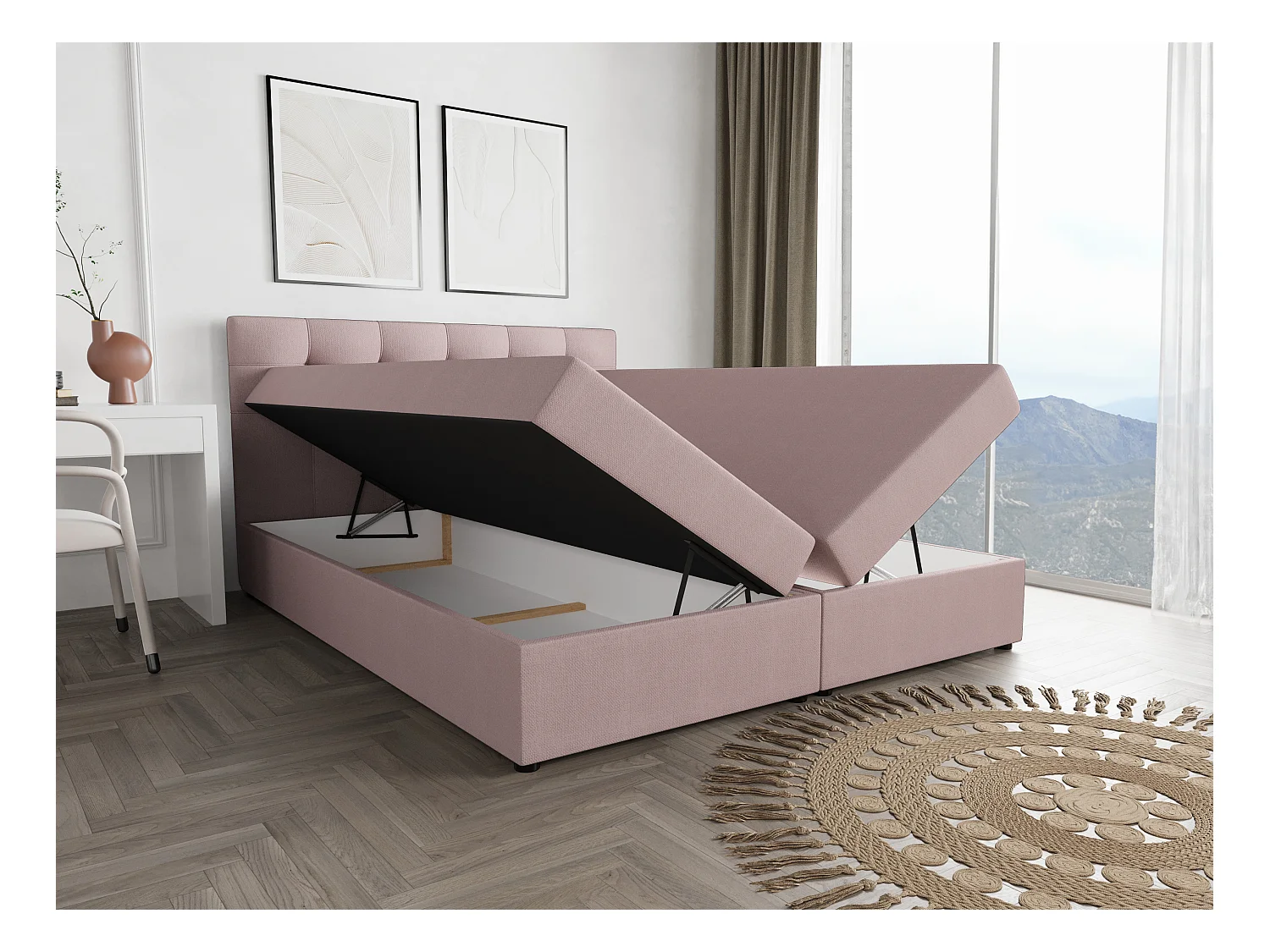 BEDANTE Boxspringbett FADO 11 160x200 Cosmic 14 Bettkasten, Ehebett, Hotelbett
