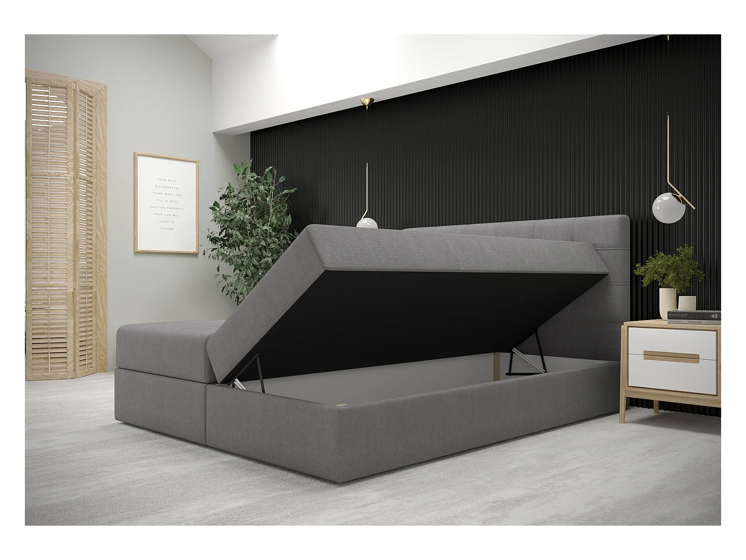 BEDANTE Boxspringbett FADO 11 160x200 Cosmic 118 Bettkasten, Ehebett, Hotelbett