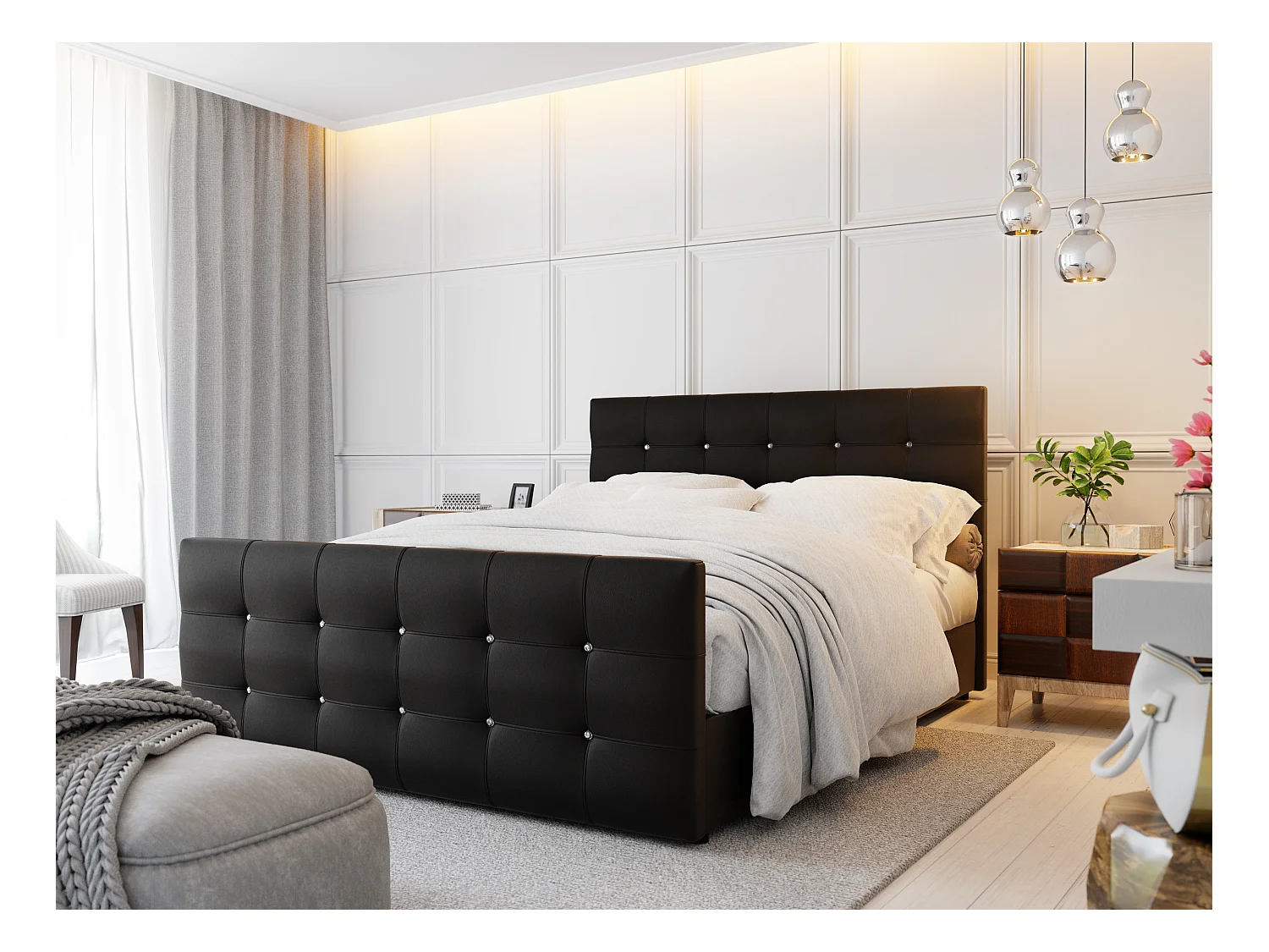 Boxspringbett KLEO 160x200 Madryt 1100