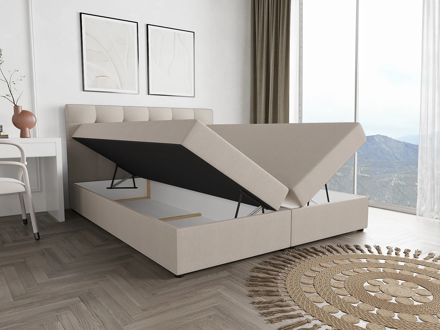 BEDANTE Boxspringbett FADO 11 200x200 Cosmic 10 Bettkasten, Ehebett, Hotelbett