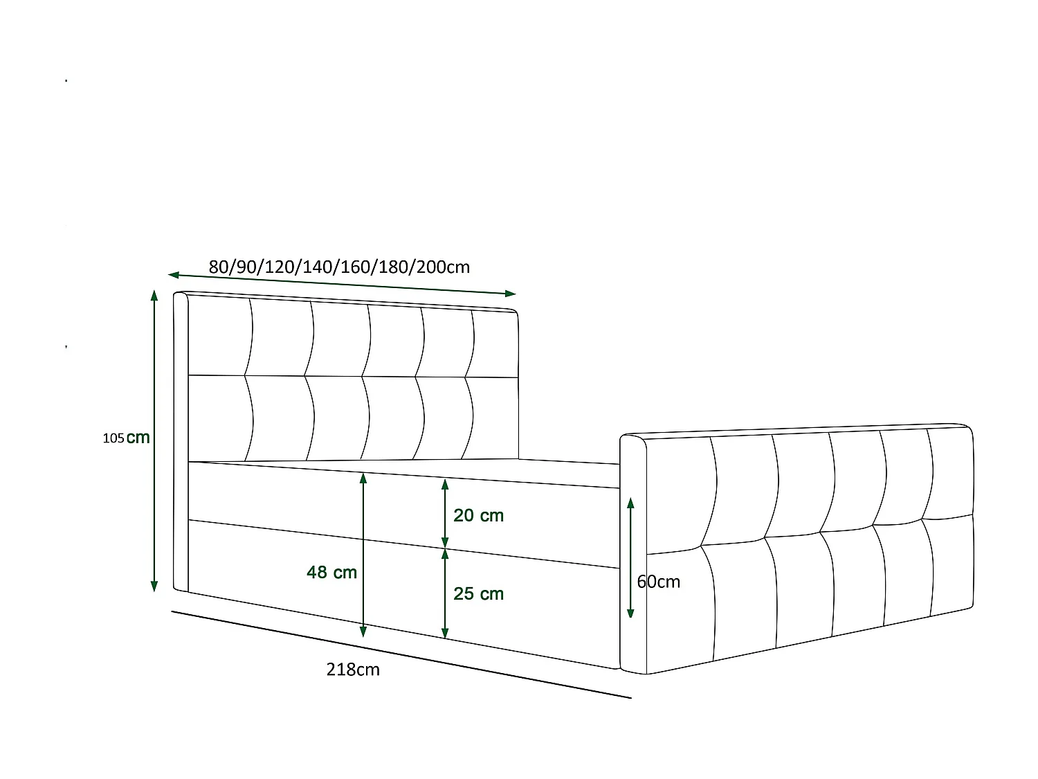 Boxspringbett KLEO 200x200 Madryt 160