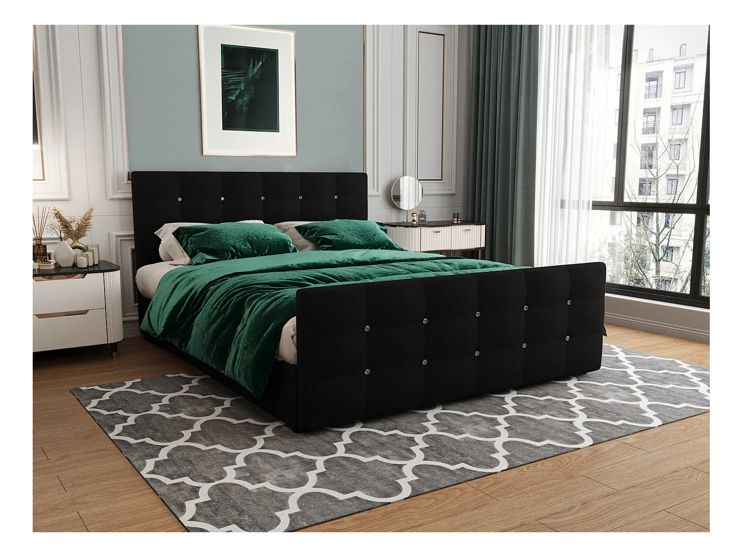 H3/Łóżko kontynentalne KLEO 200x200 Cosmic 100