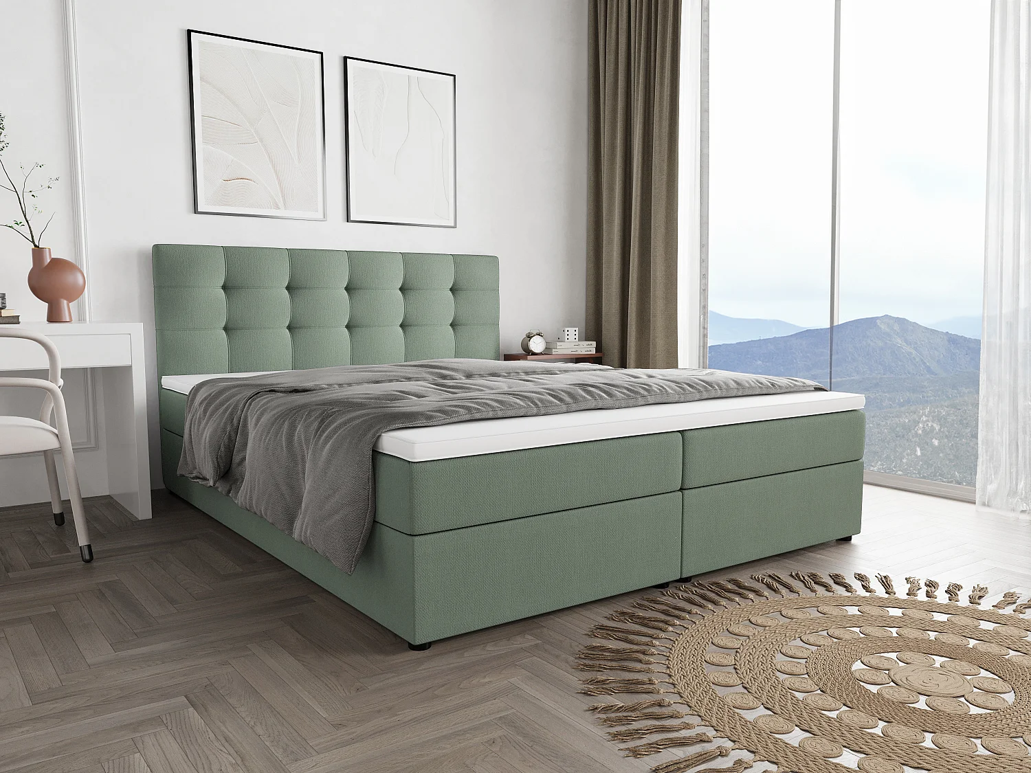 BEDANTE Boxspringbett FADO 11 140x200 Cosmic 16 Bettkasten, Ehebett, Hotelbett