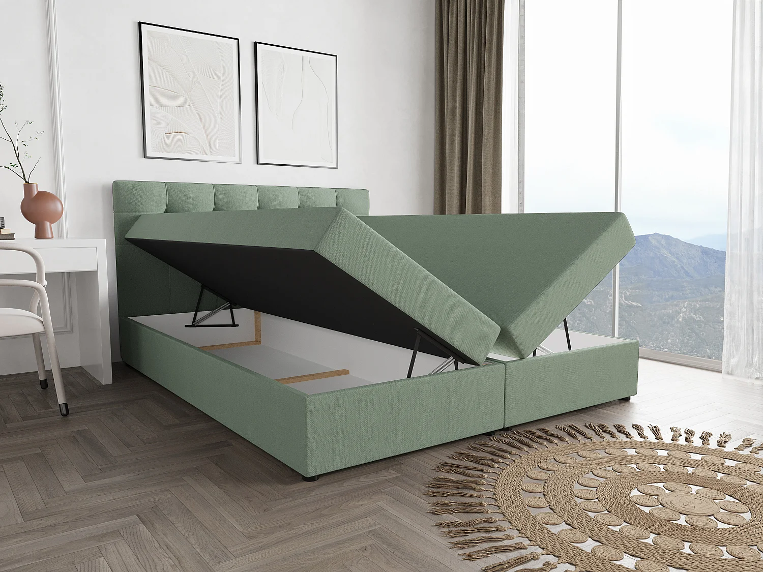 BEDANTE Boxspringbett FADO 11 140x200 Cosmic 16 Bettkasten, Ehebett, Hotelbett