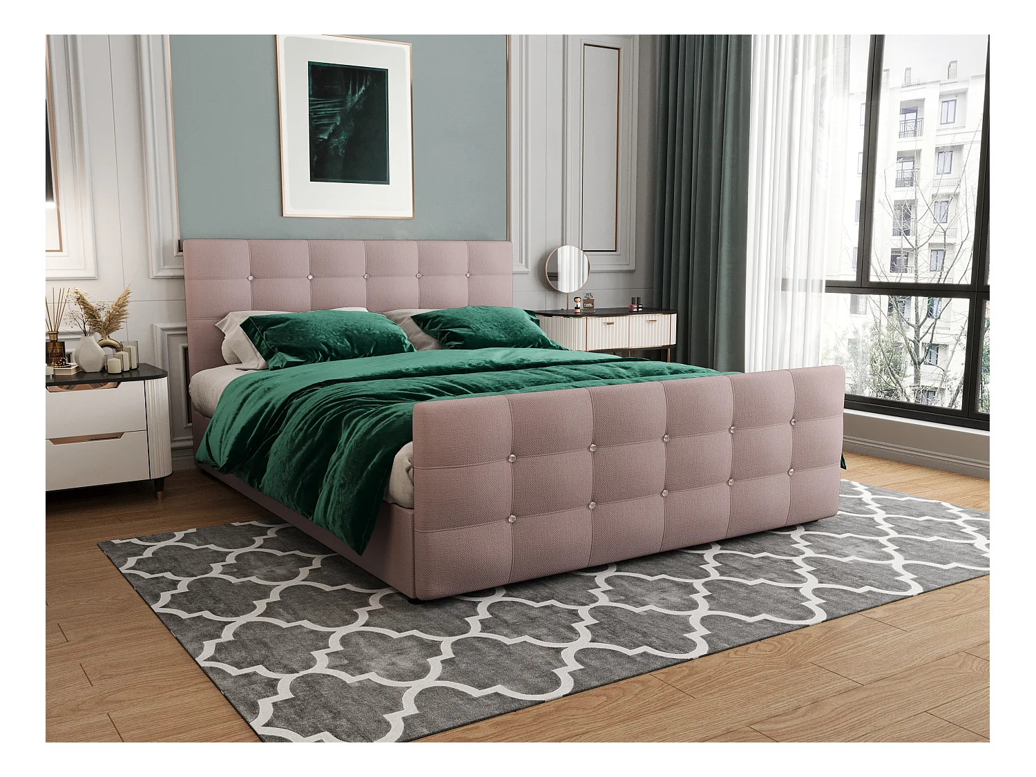 H3/Łóżko kontynentalne KLEO 140x200 Cosmic 14