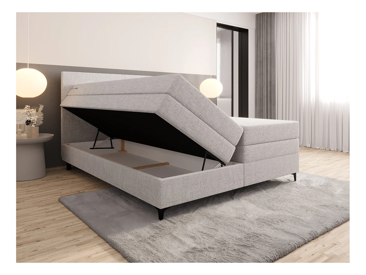 Boxspringbett LUKAS 180x200 Neve 80