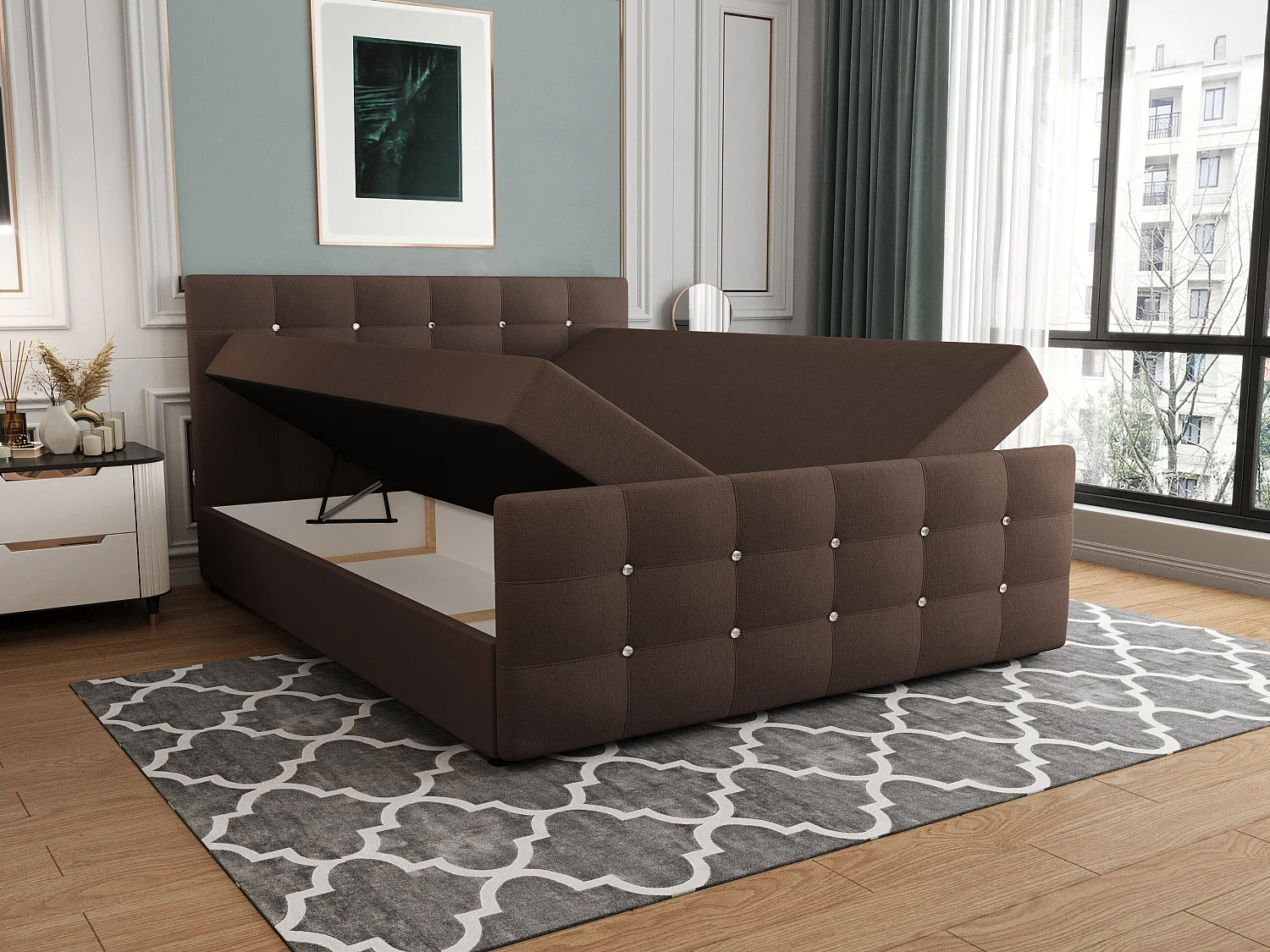 H3/Boxspringbett KLEO 180x200 Cosmic 800