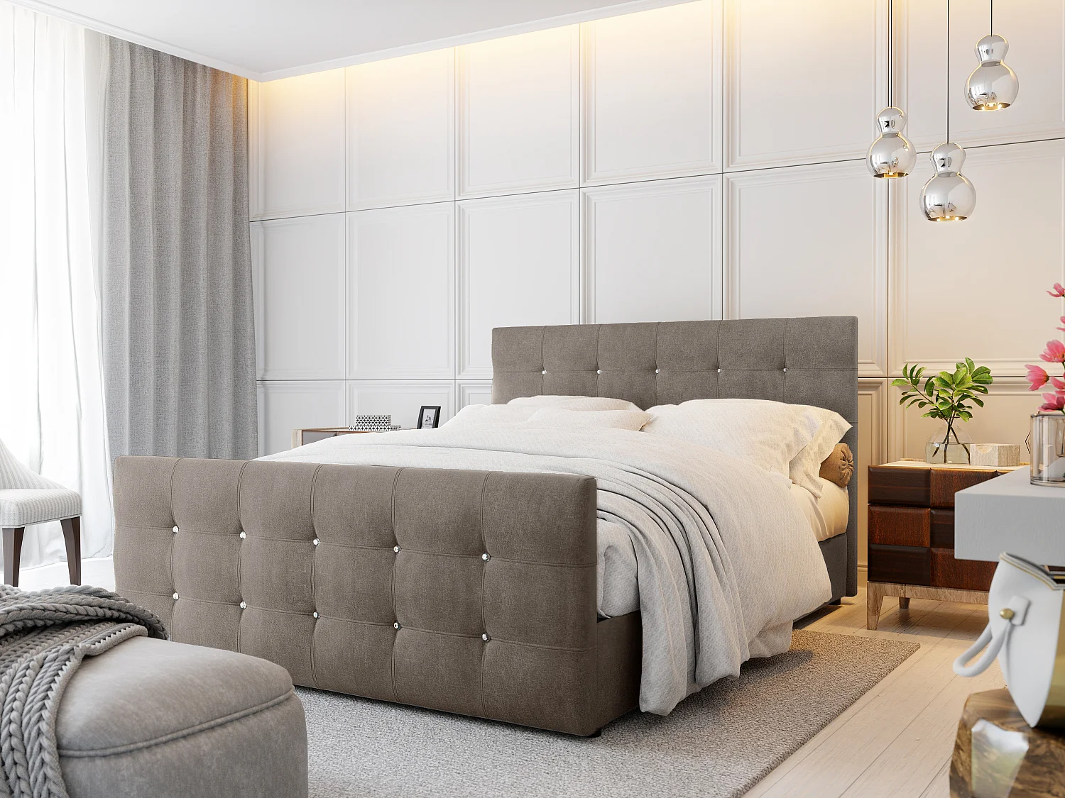 H3/Boxspringbett KLEO 200x200 Cosmic 03