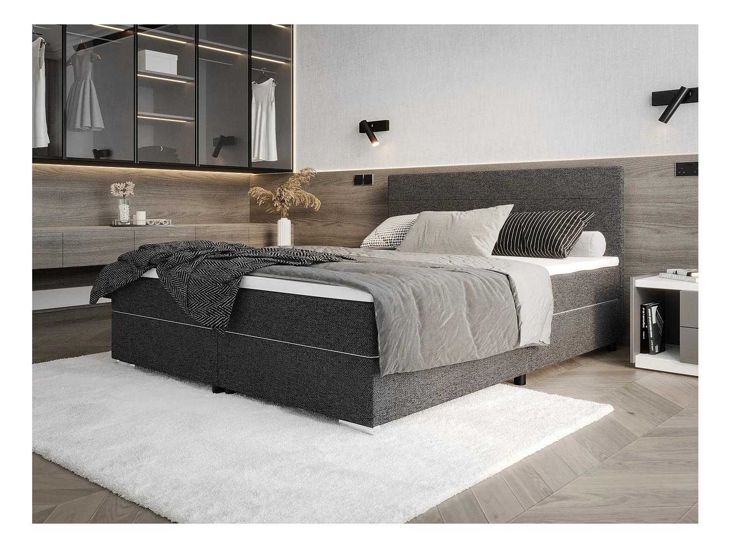 Łóżko kontynentalne SOLAR 180x200 Malmo new 95