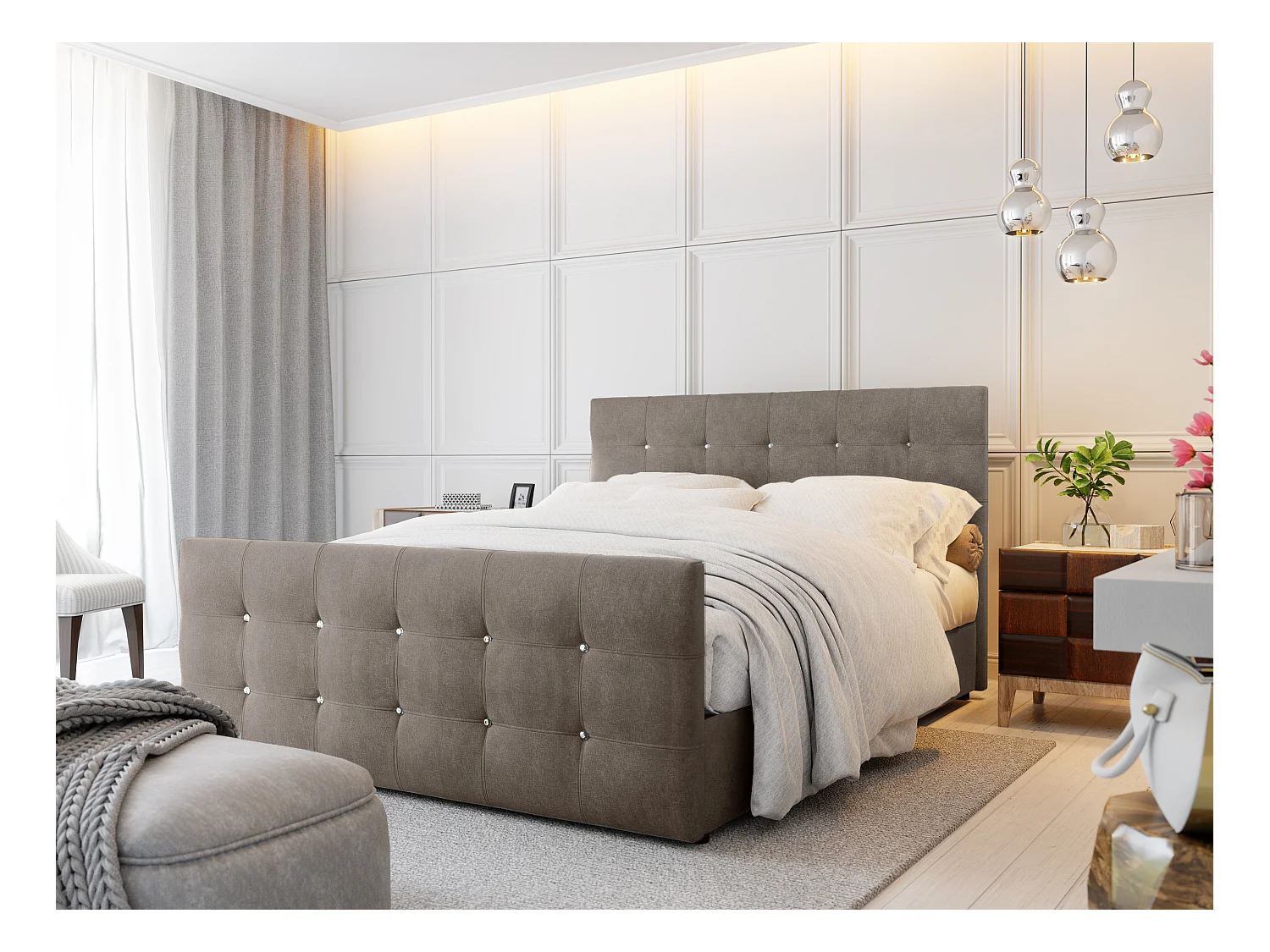 H3/Łóżko kontynentalne KLEO 180x200 Cosmic 03