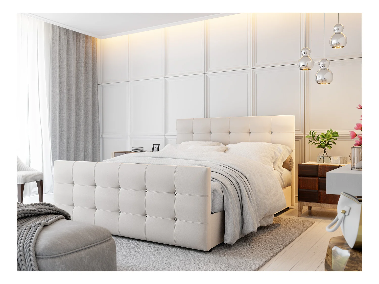 Boxspringbett KLEO 200x200 Madryt 120