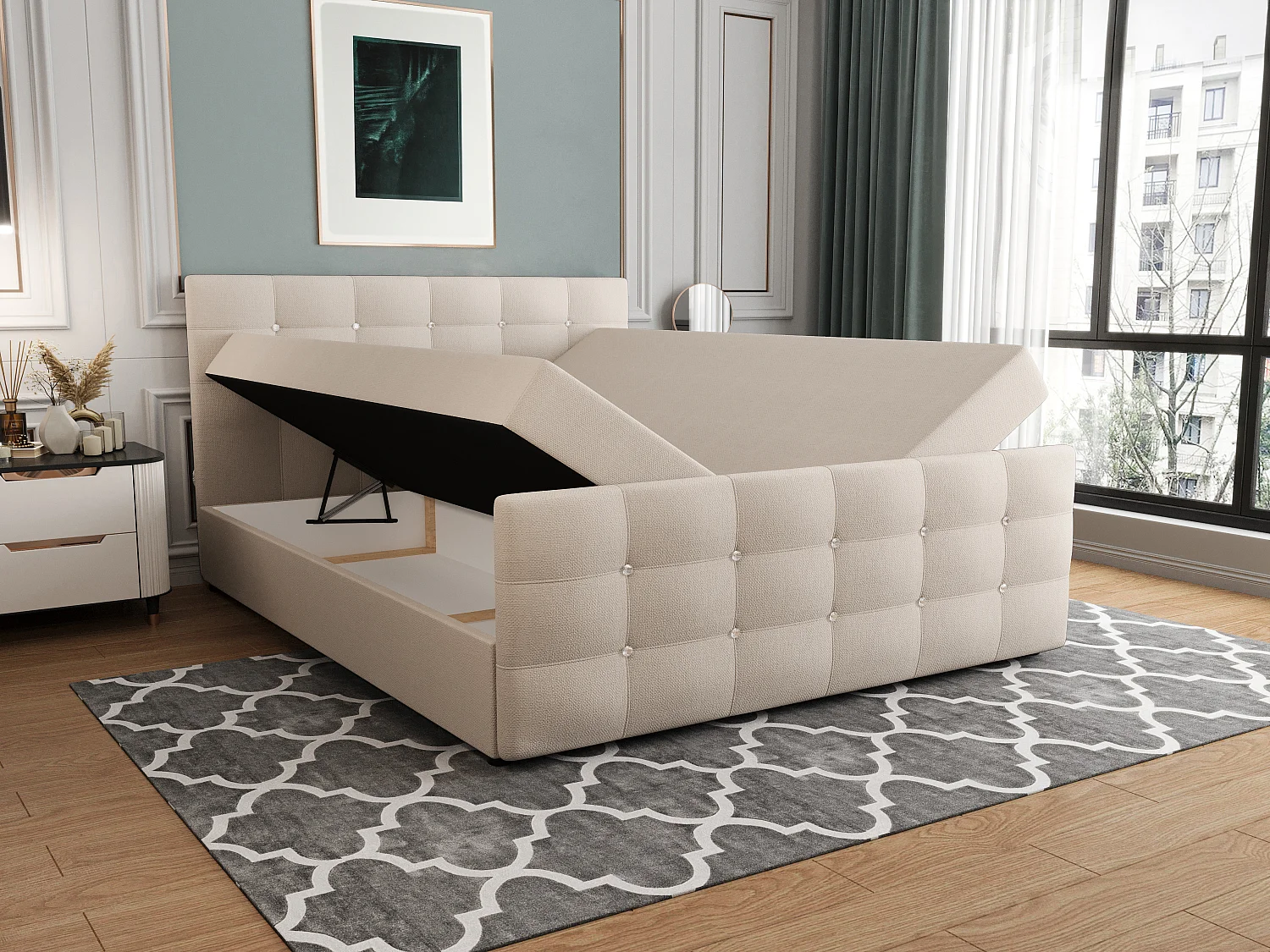 H3/Boxspringbett KLEO 180x200 Cosmic 10