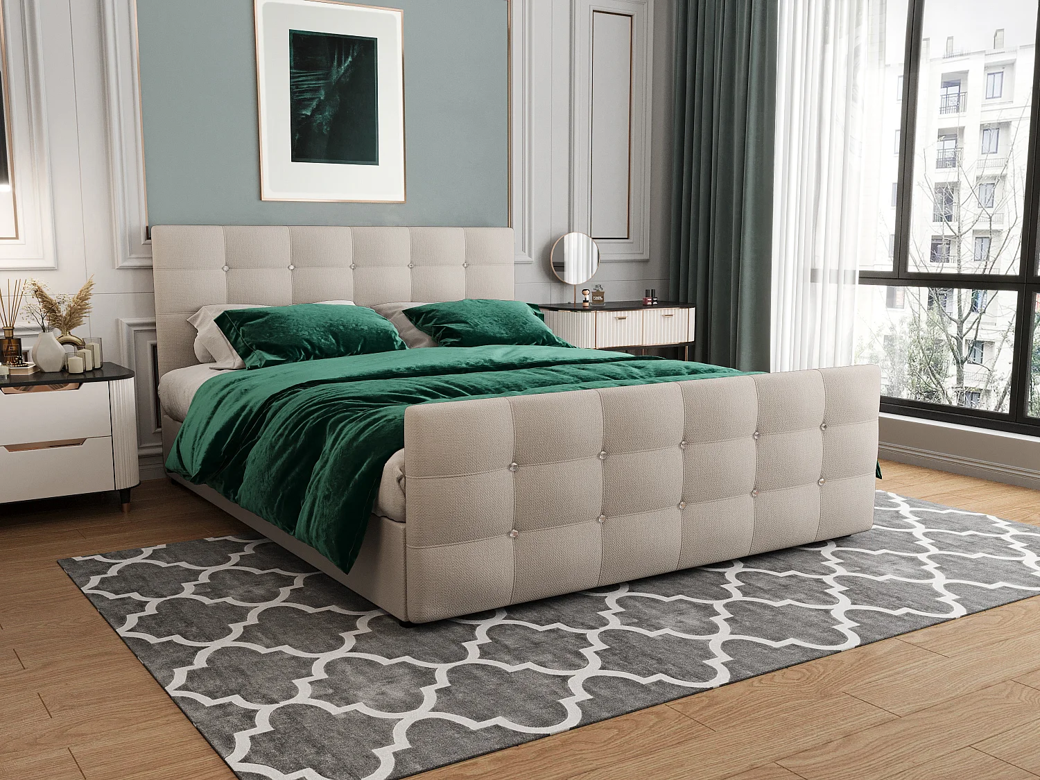 H3/Boxspringbett KLEO 200x200 Cosmic 10